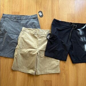 LAIRD shorts men’s corduroy shoreline size 33 men’s stretchy BUNDLE OF 3